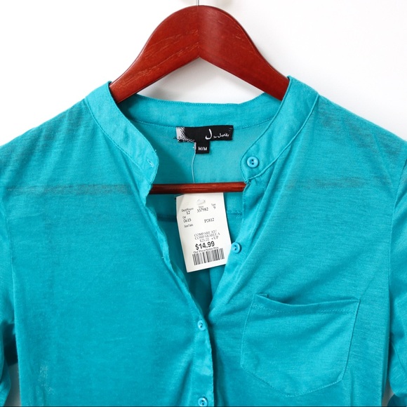 ✨2 for $22✨ Teal Button Up Shirt - Picture 4 of 7